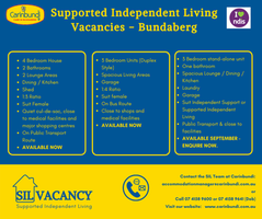 Supported Independent Living Vacancies (SIL)