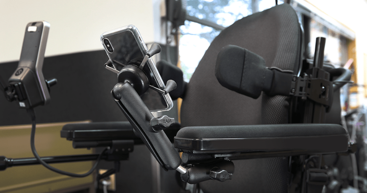 Wheelchair mounts for iPads and other devices