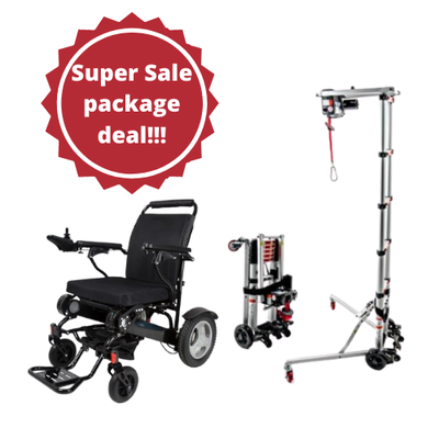Portable Wheelchair Transfer Hoist Plus GEDO9 Electric Folding scooter Sale Package Deals GILANI ENGINEERING